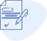 signing the contract illustration used on the website maintenance service page of Noortaj