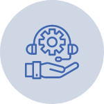 Technical Support illustration used on the website maintenance service page of Noortaj